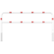 Access barriers | removable and revolving | with triangular locking mechanism | with quarter-bend bar | hot-dip galvanized and white coatedwith red reflecting stripes | total width: 2500 mm